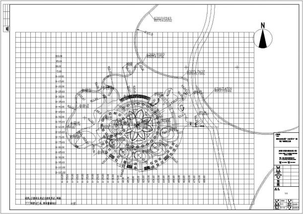 某大型休闲公园雕塑广场建设工程设计cad全套施工图（含设计说明）-图一