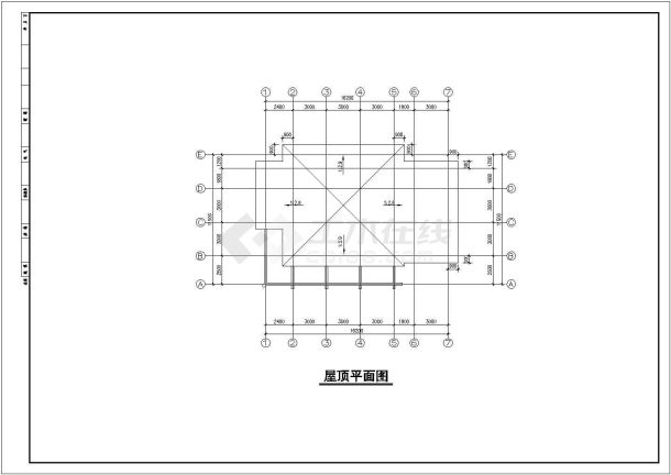 某公园公共厕所CAD建筑设计图-图二