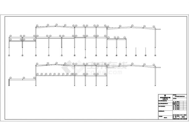 【最新】某奔驰4S店钢结构建筑设计方案CAD图纸-图二