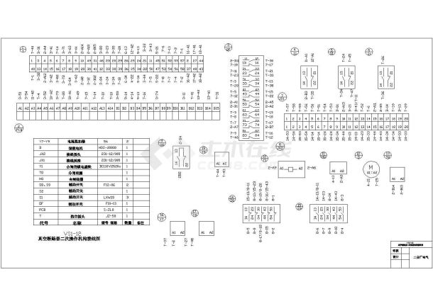 设备控制器_VS1-12真空断路器二次操作机构接线图-图一