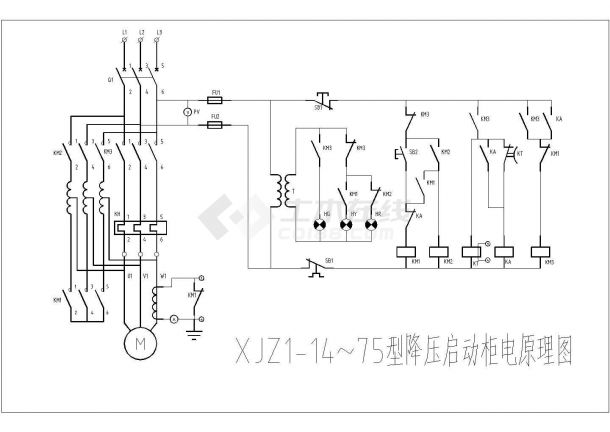 设备控制器_XJZ1-14～75型降压启动柜电原理图-图一