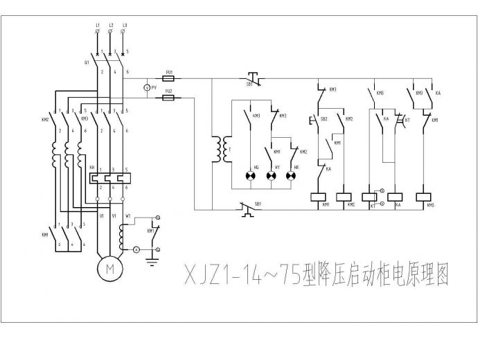 设备控制器_XJZ1-14～75型降压启动柜电原理图_图1