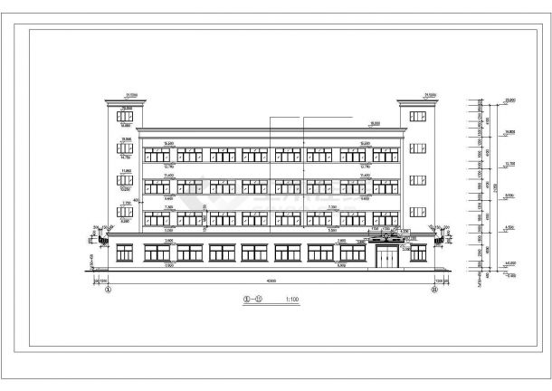 常州市某大型食品工厂5000平米4层框架结构加工厂房建筑设计CAD图纸-图一
