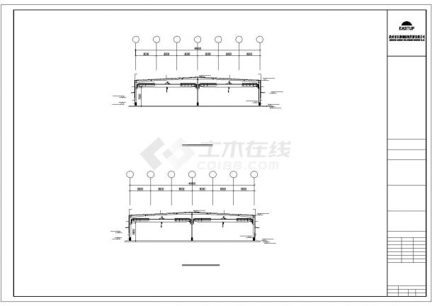 【最新】某轻型门式钢屋架结构设计方案CAD图纸-图二
