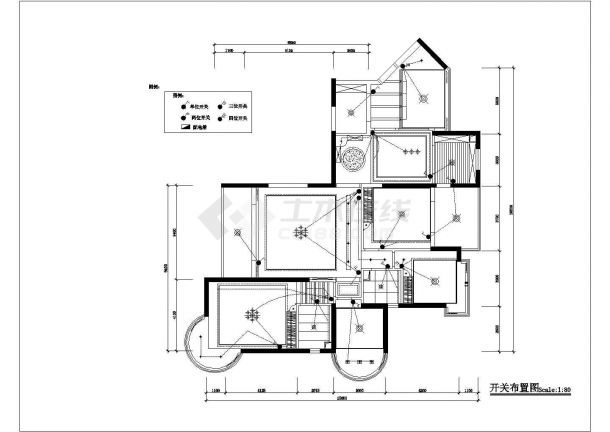 四房两厅高档住宅建筑施工CAD图-图一