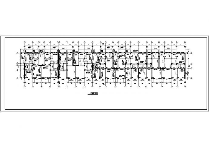 长70.72米宽11.1米 6层框架住宅楼结构施工CAD图_图1