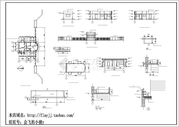 重庆市某摩托车厂单层框架结构发动机厂房建筑设计CAD图纸（54x15米）-图二