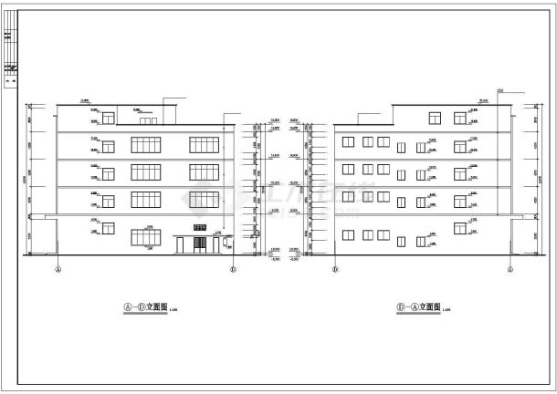 昆山市某精密仪器厂6600平4层框架结构研发车间全套建筑设计CAD图纸-图一