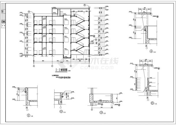 昆山市某精密仪器厂6600平4层框架结构研发车间全套建筑设计CAD图纸-图二