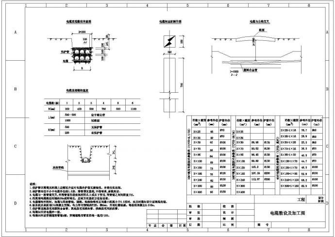 电力工程电缆敷设通用图设计_图1