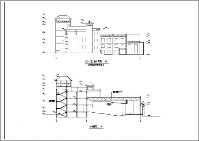 衢州市某大学4300平米3层框架结构艺术中心建筑设计CAD图纸_图1