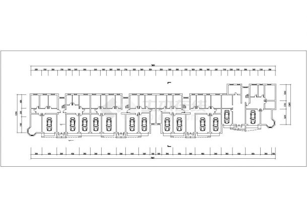 兰州市锦舟花园小区6千平米6层砖混结构住宅楼平立剖面设计CAD图纸-图二