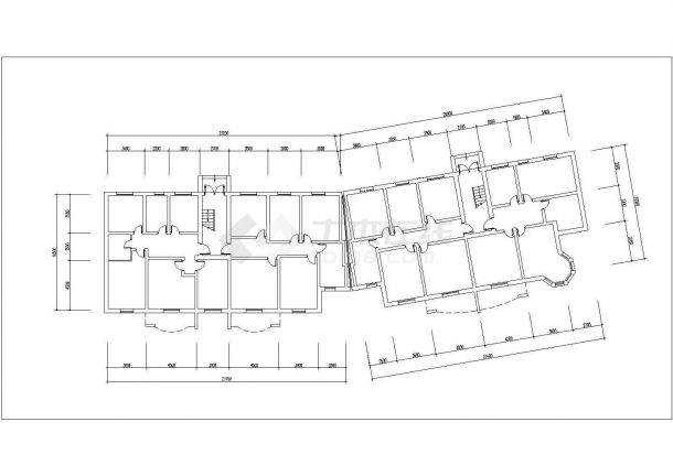 莆田市锦阳花园小区2760平米6层砖混结构住宅楼平立剖面设计CAD图纸-图一