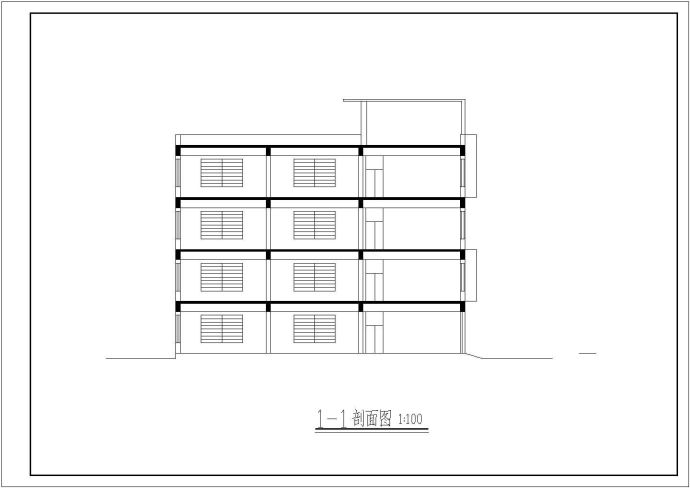 某工厂多层生产车间和修理车间设计cad建筑方案图（含效果图）_图1