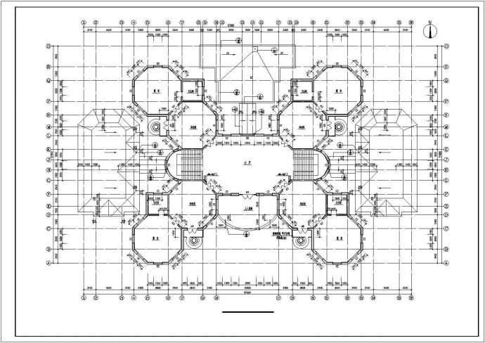 呼和浩特某社区2050平米2层框架结构社区幼儿园平立剖面设计CAD图纸_图1