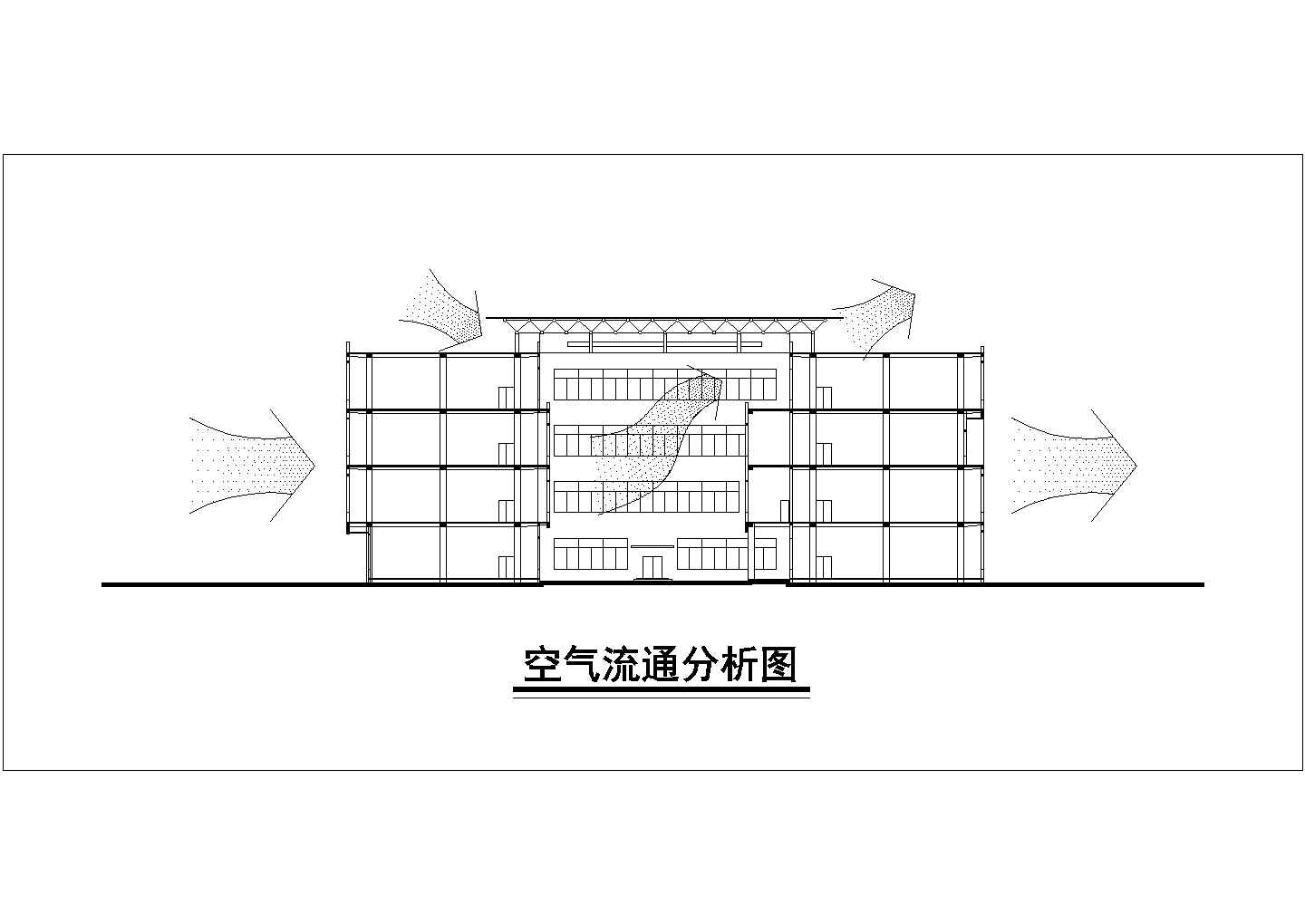 台州某高校6100平米4层框架结构图书馆平立面设计CAD图纸