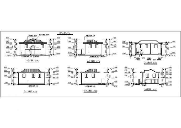 某长8.1米宽5.1米，1层45平米小型公厕CAD建筑设计图纸（含施工说明）_图1