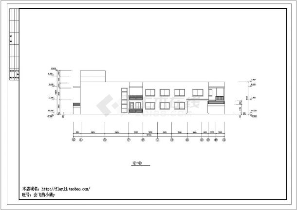 2层某市人民医院门诊楼建筑设计图【平立剖】-图一