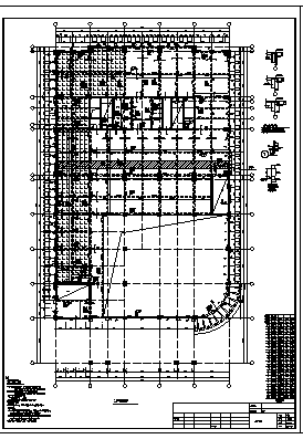 某城市地上24层框架核心筒结构商务楼结构施工cad图-图一