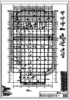 某城市地上24层框架核心筒结构商务楼结构施工cad图-图二