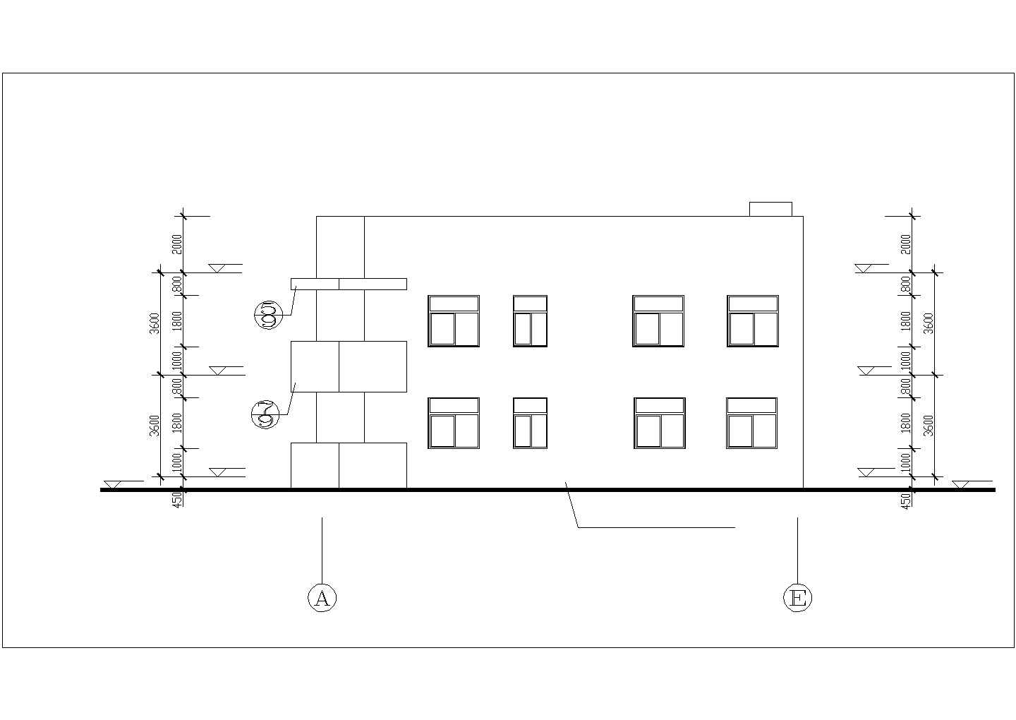 慈溪市某居住区810平米2层砖混结构社区幼儿园建筑设计CAD图纸