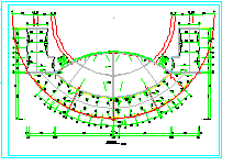 广场舞台及网点建筑设计施工CAD图纸-图二
