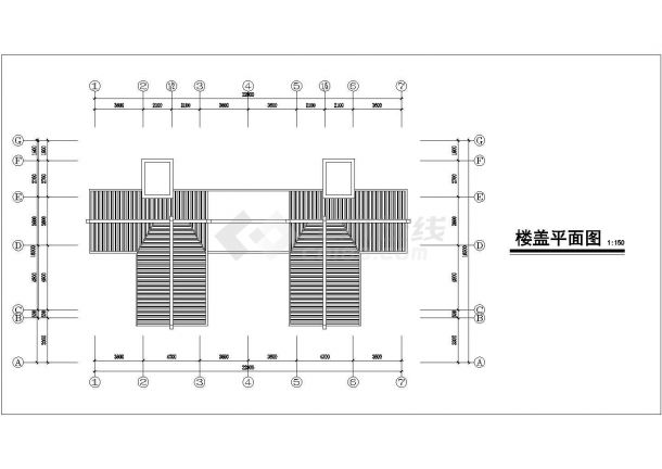 沈阳某小区3层框混结构双拼式民居别墅建筑设计CAD图纸（每户270平米）-图一