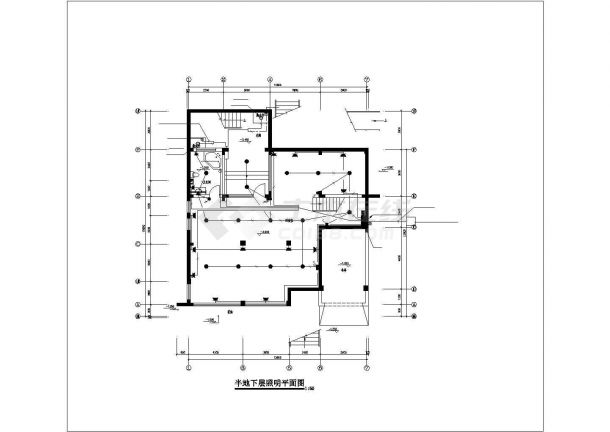 410平米4层砖混单体别墅全套电气系统设计CAD图纸（含半地下室）-图一