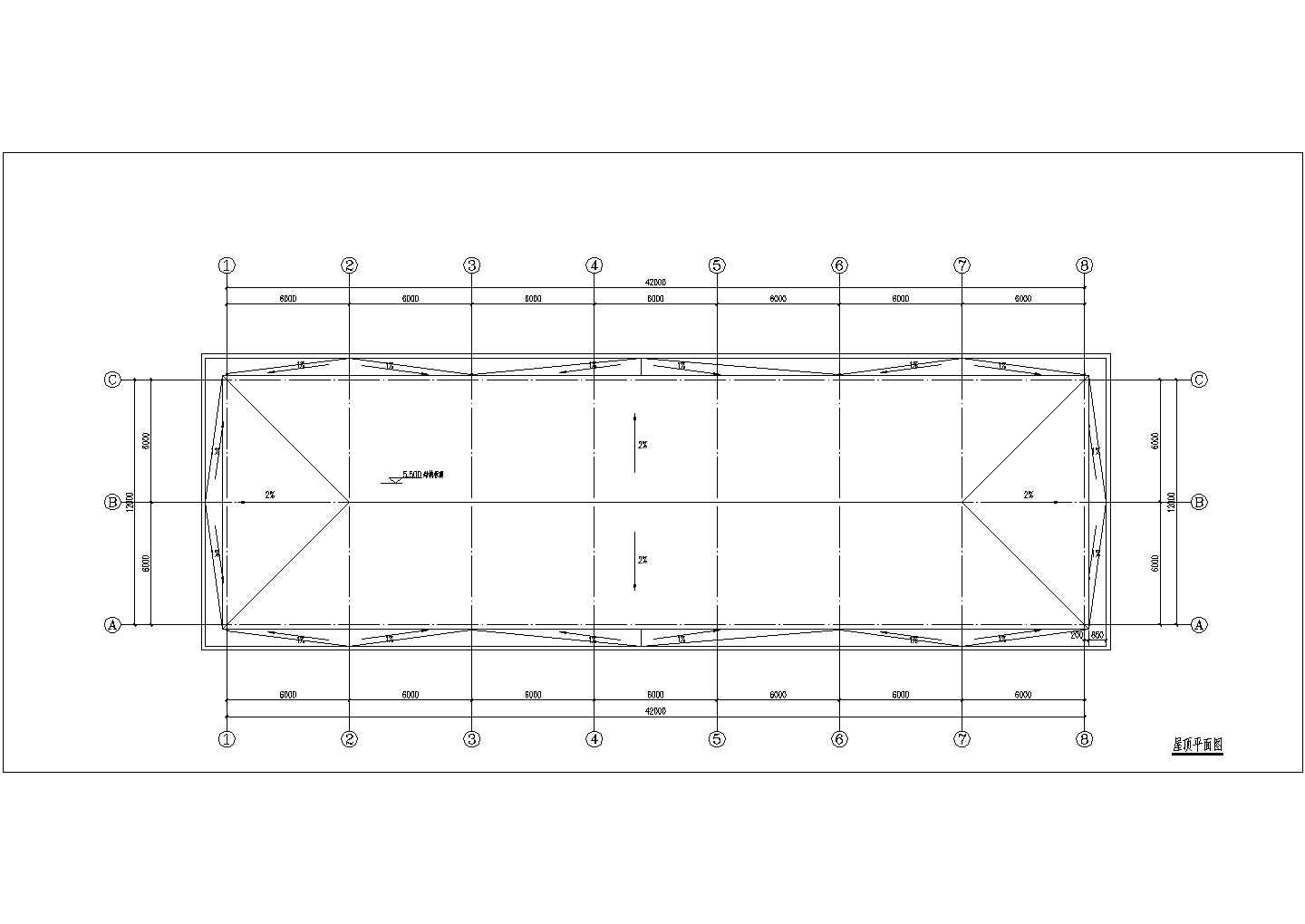 某造纸厂450平米单层砖混结构加工车间建筑设计CAD图纸