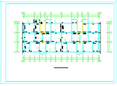 某高层住宅楼两层底框结构cad设计图纸_图1