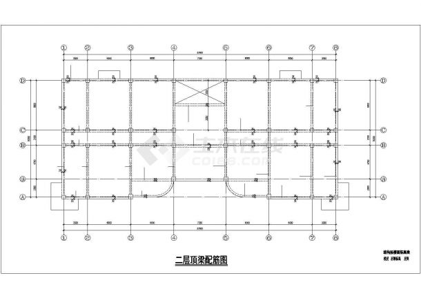 郑州某工业区4层框架结构办公楼全套结构设计CAD图纸-图一