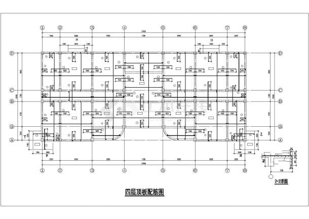 郑州某工业区4层框架结构办公楼全套结构设计CAD图纸-图二