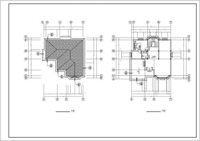 某别墅区356平米3层框混结构单体别墅全套建筑结构设计CAD图纸_图1