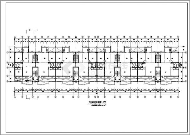 成都市金谊花园小区6+1层砖混结构商住楼建筑设计CAD图纸（底层商用）-图一