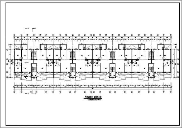 成都市金谊花园小区6+1层砖混结构商住楼建筑设计CAD图纸（底层商用）_图1