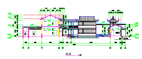 某古建筑亭屋施工cad设计图纸-图一