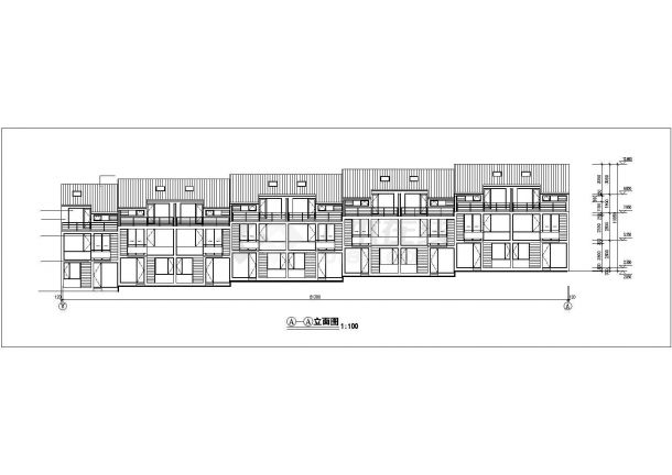 杭州市绿地花园小区3层混合结构组合式住宅楼建筑设计CAD图纸-图二