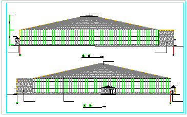 海珍品养殖大棚结构设计cad建筑施工图纸-图一