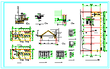 海珍品养殖大棚结构设计cad建筑施工图纸-图二