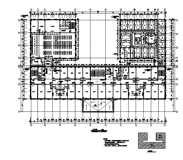 某军区综合办公楼含食堂设计建筑施工cad图纸_图1