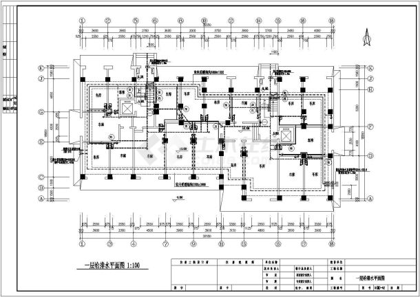 某地11层住宅楼给排书设计CAD施工图（共7张）-图二