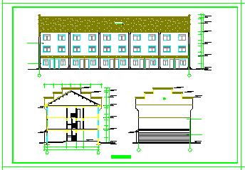 某徽派建筑小区住宅楼和街面房设计方案CAD图纸_图1