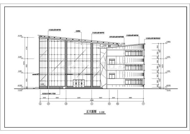 高级小区会所全套建筑方案图纸-图二