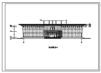 某城市三层展览馆建筑施工cad图(含三套方案设计图)-图二