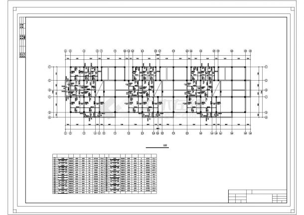 6000平米六层框架结构住宅楼施工cad图(含计算书，毕业设计)-图二