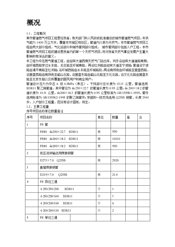 某城市燃气工程施工组织设计方案-图二