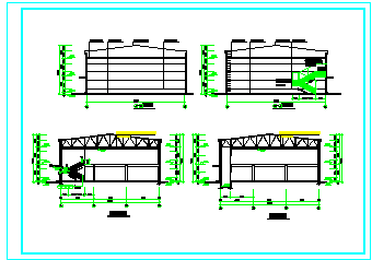 某2层框架车间全套cad建筑设计施工图-图一