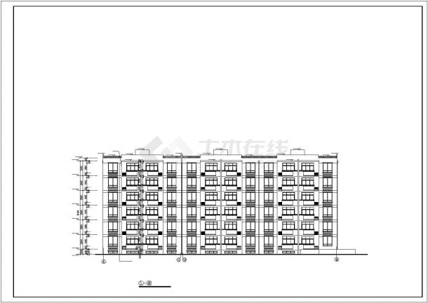烟台市银福星城小区6层砖混结构住宅楼建筑设计CAD图纸（含地下层）-图二