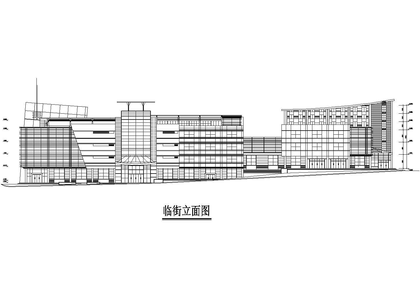 某地临街商场建筑方案设计cad施工图