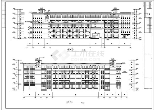 攀枝花市某高校1.3万平米5层框架结构教学楼建筑CAD设计图纸-图一